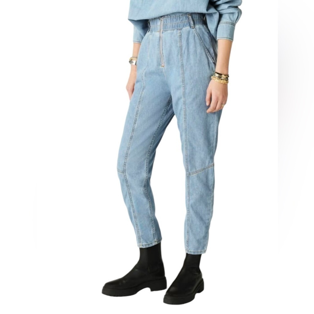 Ba&Sh - Nwt Pantalon Lony High Rise Zip 80’s Jeans Sz 0